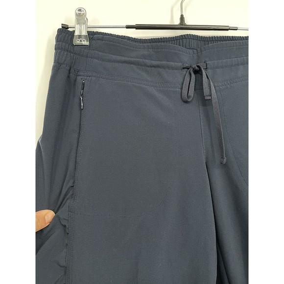 ATHLETA La Viva Navy Blue Crop Ruched Joggers Pants Lightweight Size 6 - Picture 3 of 8